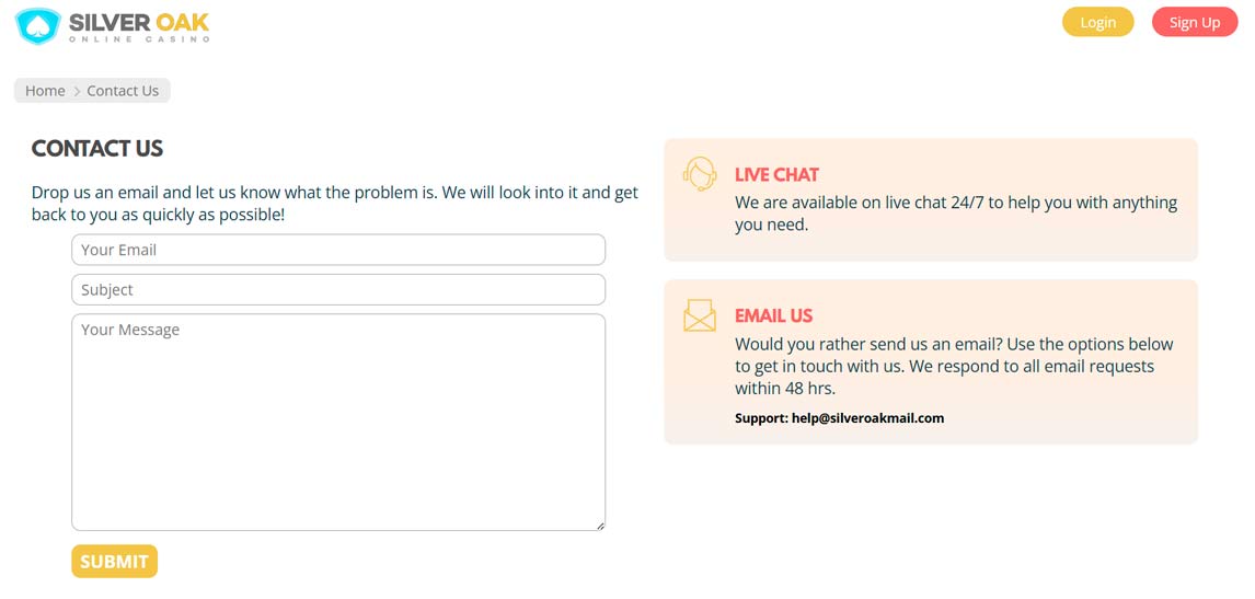 Ask customer support