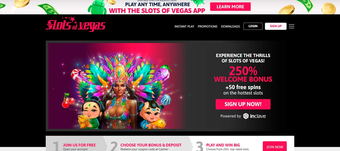Slots of Vegas welcome bonus
